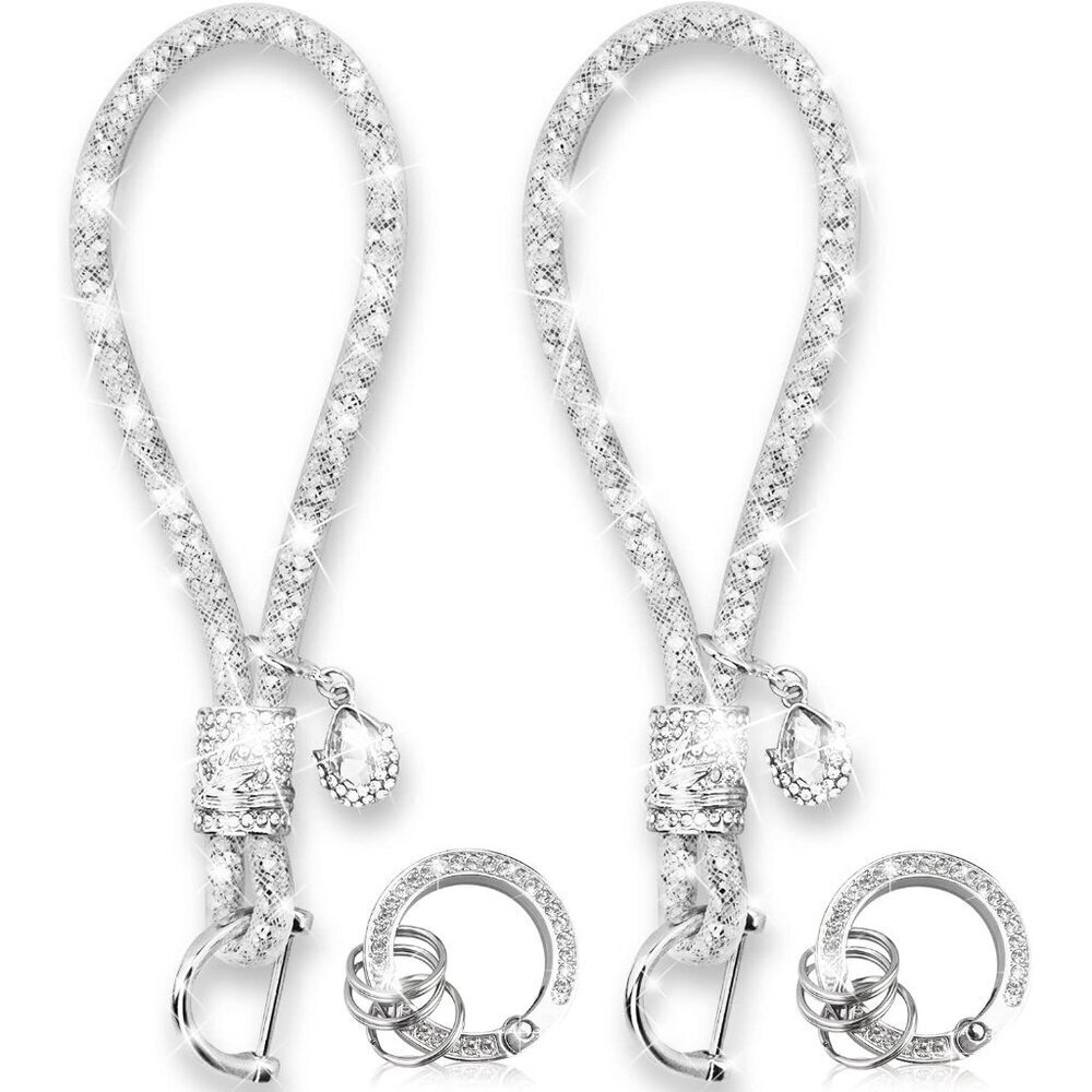 Crystal Car Keychain Wrist Lanyard Keyring Accessories for Women